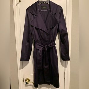 Tahari Purple Satin Trench XL